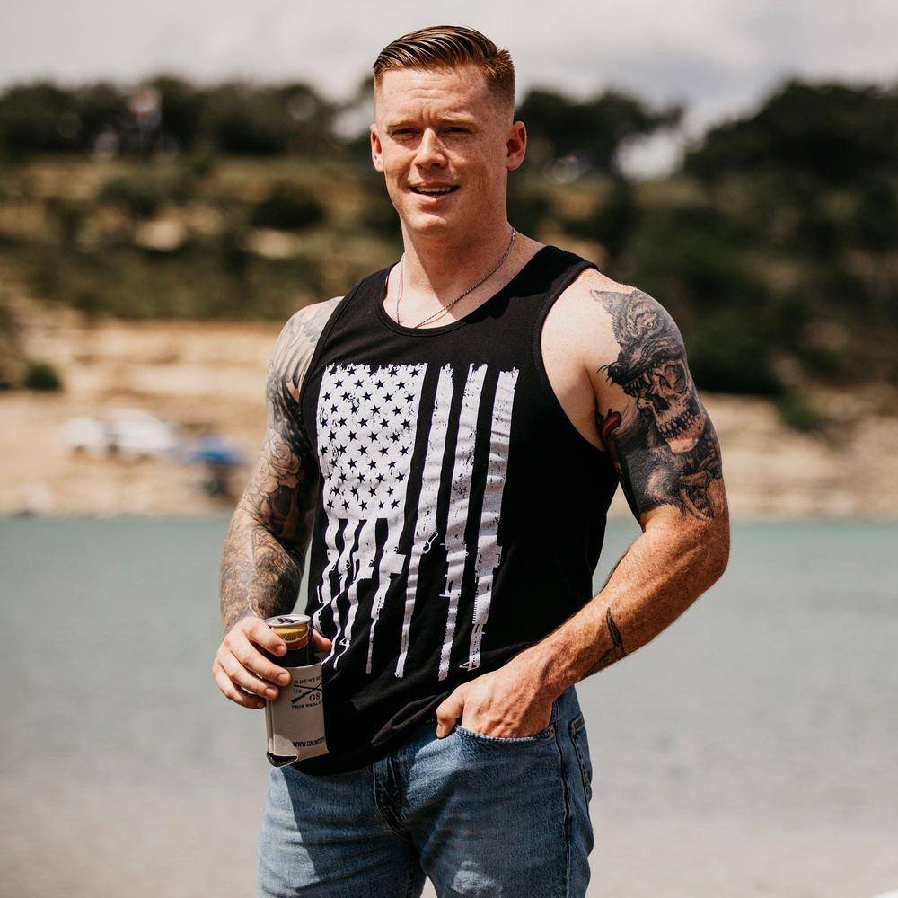 Rifle Flag Tank Shirt | Grunt Style