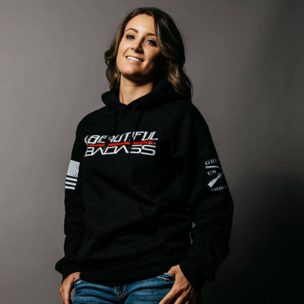 Beautiful Badass Graphic Hoodie for Women | Grunt Style 